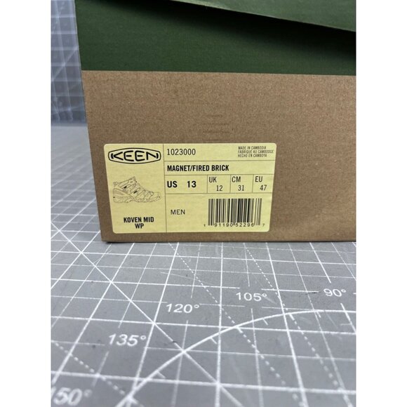 KEEN Koven Mid WP Hiking Outdoor Shoes Gray/Red Men’s Sz. 13 NIB New - Picture 5 of 9